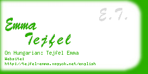 emma tejfel business card